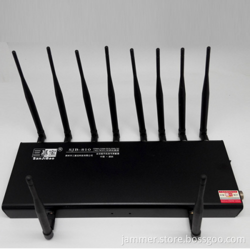 Signal Jammer Cellphone Signal Jammer 3G/4G/WiFi/GPS/VHF/UHF Radio All in One Jammer Desktop GSM CDMA Phone Signal Adjustable 8a